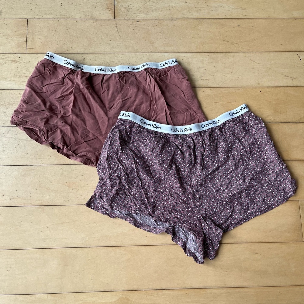 Calvin Klein Mauve and Patterned Boxer Briefs